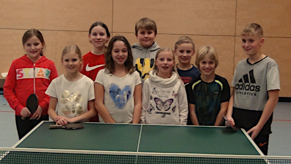 Gruppenbild der Tischtennis-Jugend